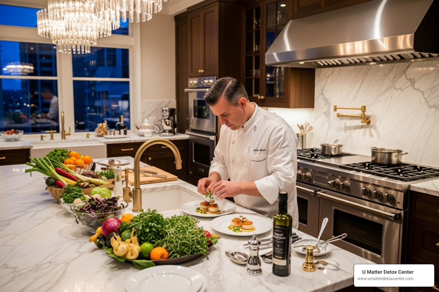 high-end rehab amenity like a private chef preparing a meal - alcohol rehab hollywood