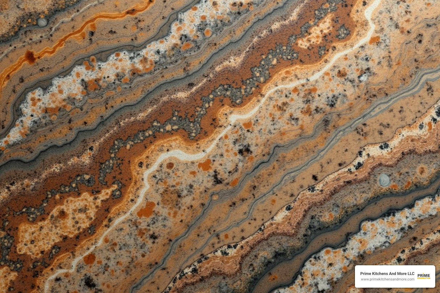 Close-up of a popular granite pattern like Santa Cecilia, showing intricate speckles and veining in earthy tones - bathroom vanity granite top