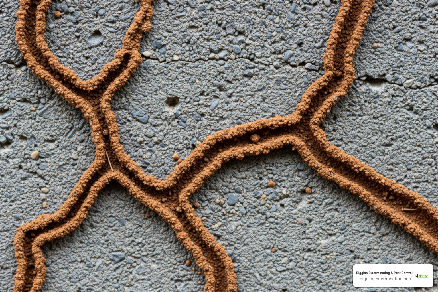 termite mud tubes on a foundation wall - termite exterminator lexington ma