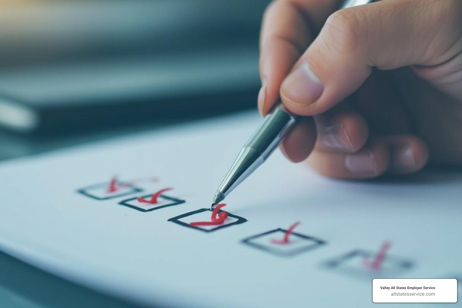 A checklist showing benefits like "Reduced Errors," "Saved Time," and "Ensured Compliance." - E-Verify outsourcing