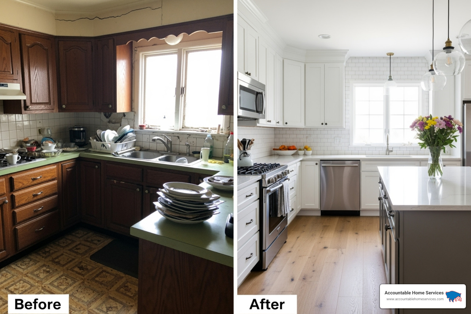 a calendar or project plan laid over a blueprint for a kitchen renovation - kitchen remodel before after