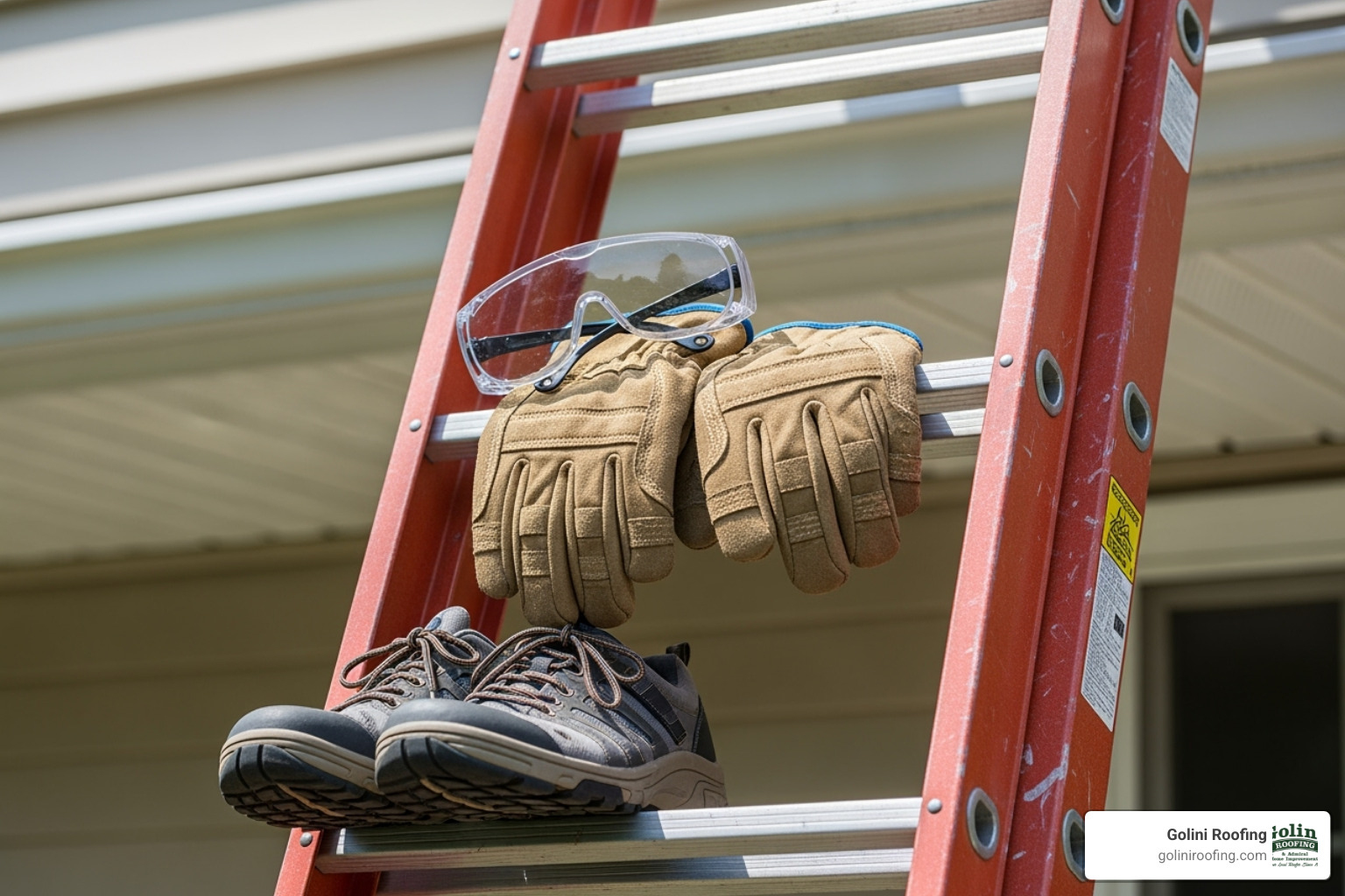 essential safety gear: sturdy extension ladder, non-slip shoes, heavy-duty gloves, safety glasses - clogged downspout repair essential safety gear: sturdy extension ladder, non-slip shoes, heavy-duty gloves, safety glasses - clogged downspout repair