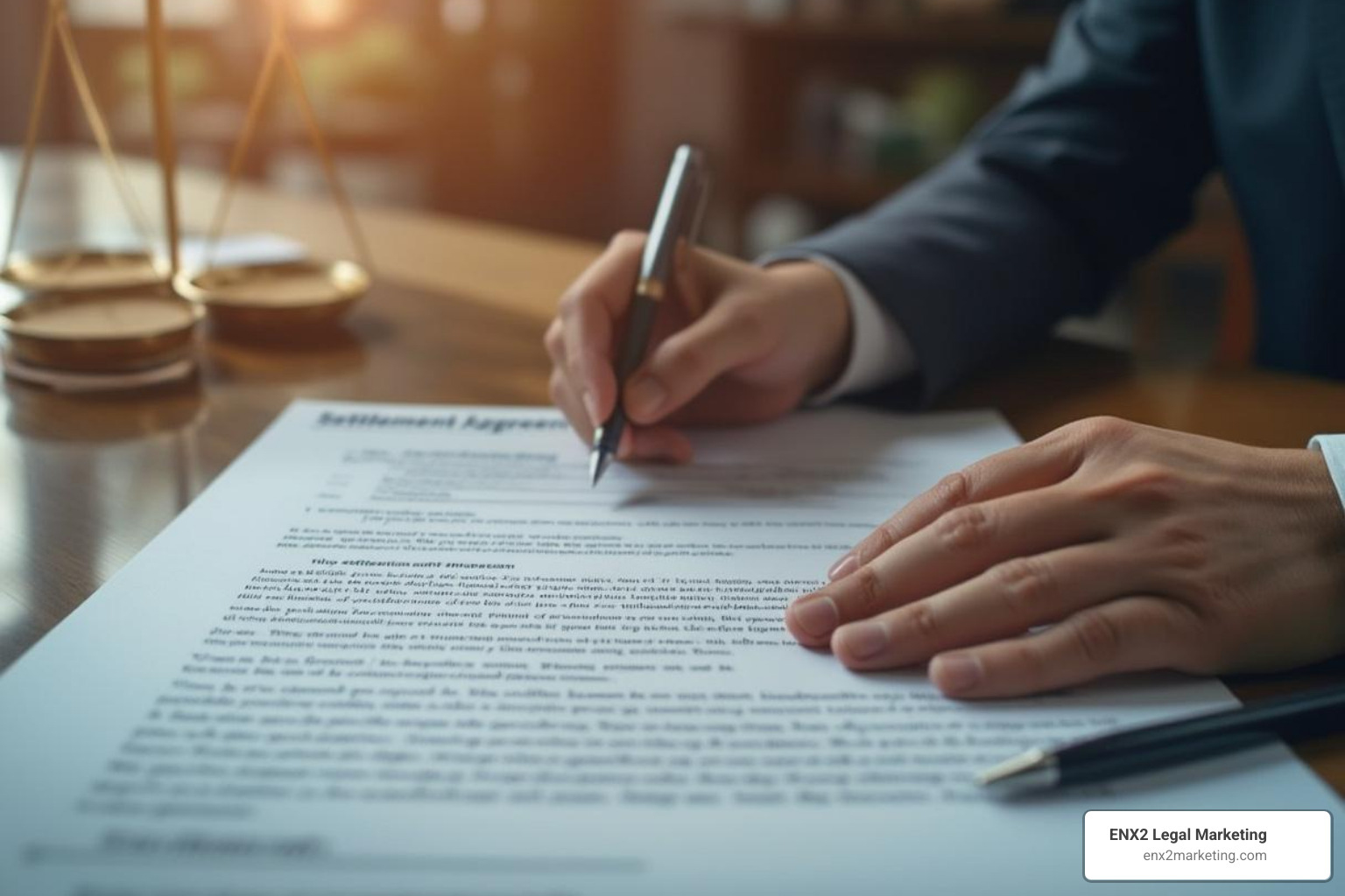 Image of a legal document, like a settlement agreement, being reviewed - uncontested divorce attorney