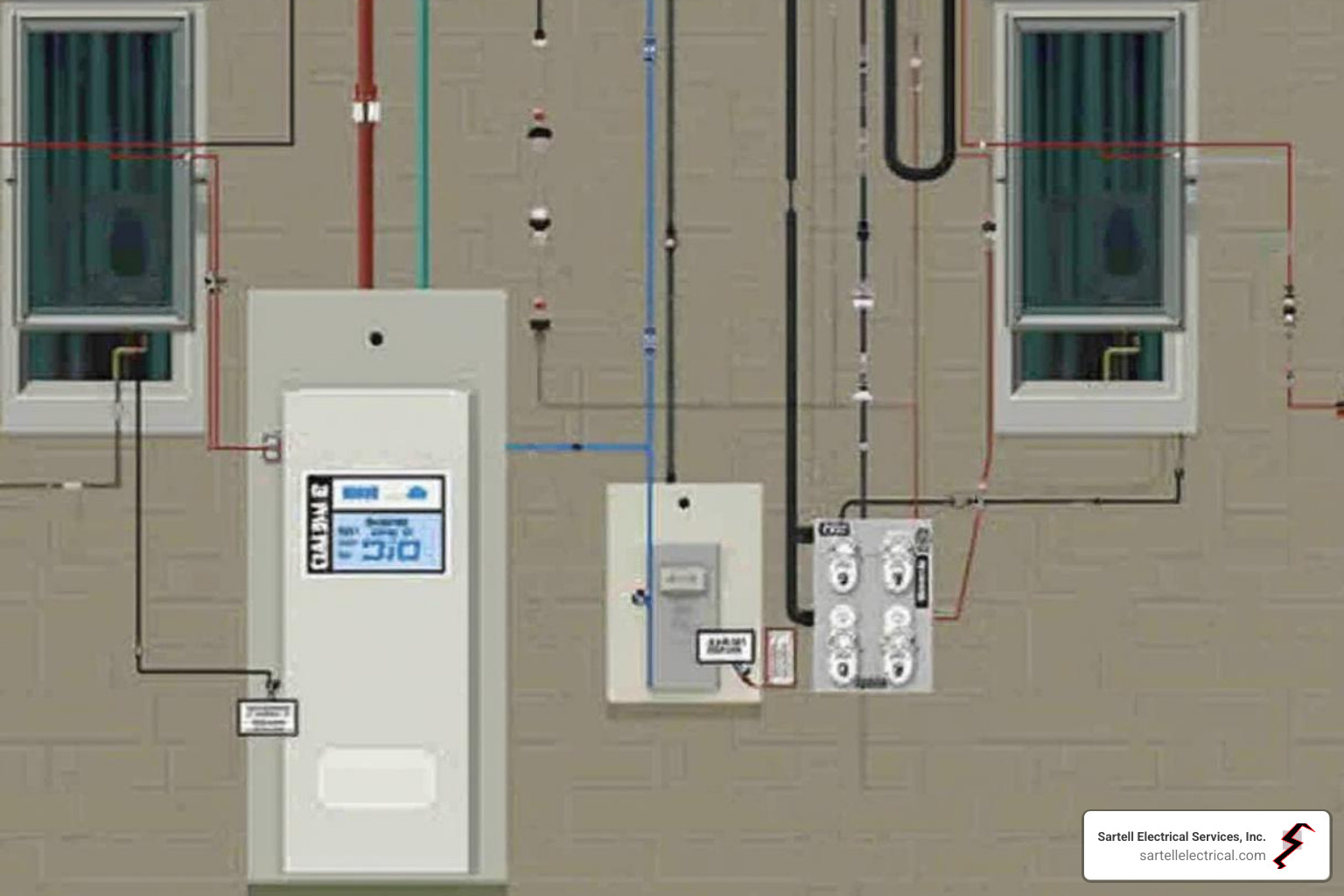 Person using a smartphone to control smart lighting in their home - Residential electrical upgrades
