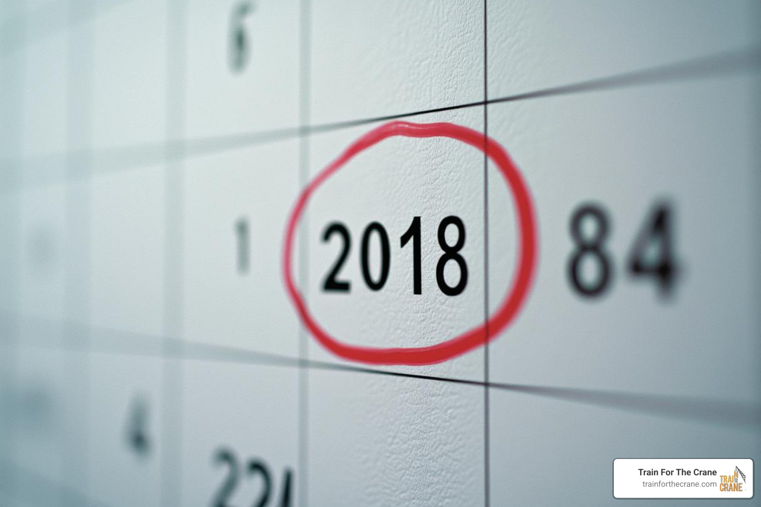 a calendar with a date circled five years in the future labeled "Recertification Due" - crane certification cost a calendar with a date circled five years in the future labeled "Recertification Due" - crane certification cost