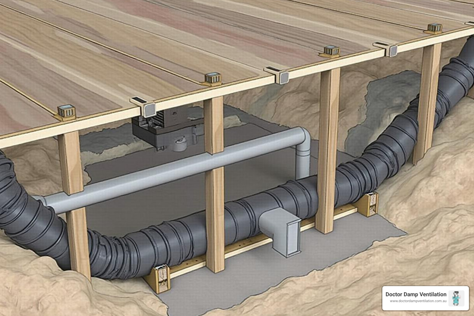 sub-floor ventilation system installed - mould remediation sydney sub-floor ventilation system installed - mould remediation sydney