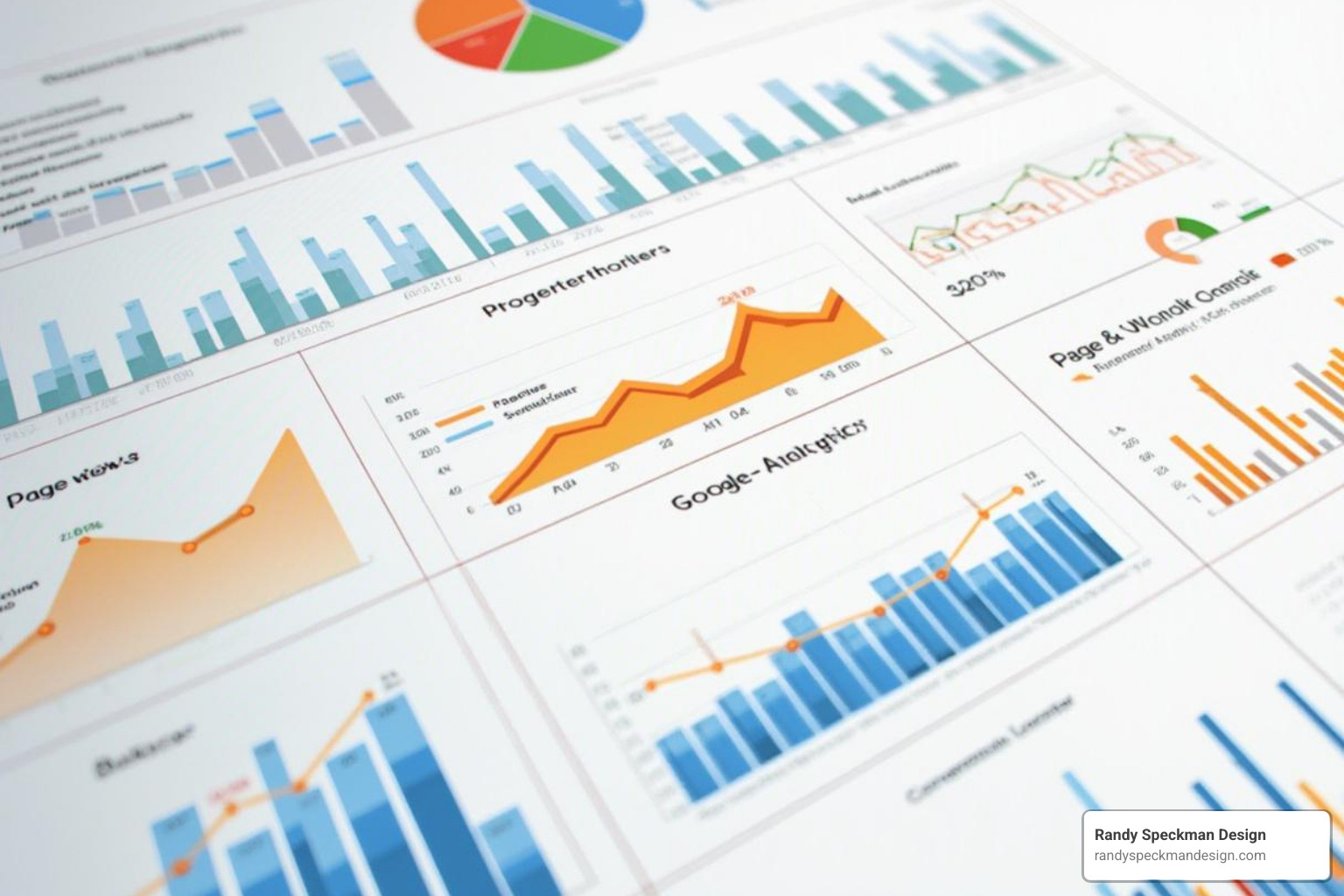 Google Analytics dashboard showing key website metrics - website redesign marketing strategy