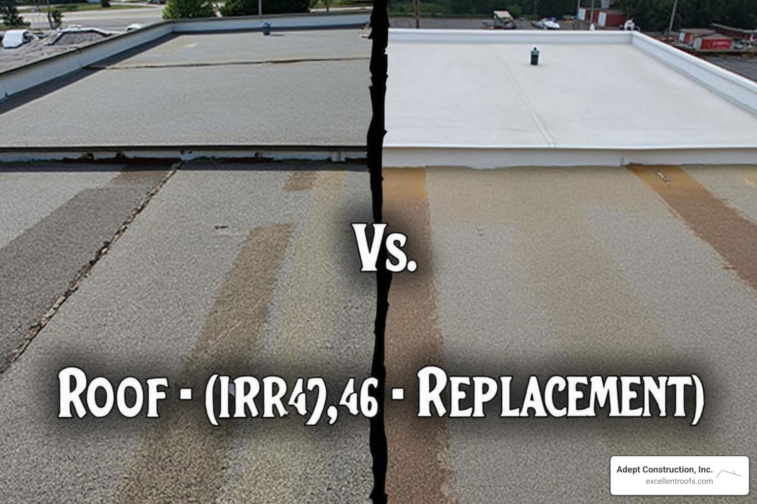 roof repair vs replacement - commercial flat roof repair downers grove