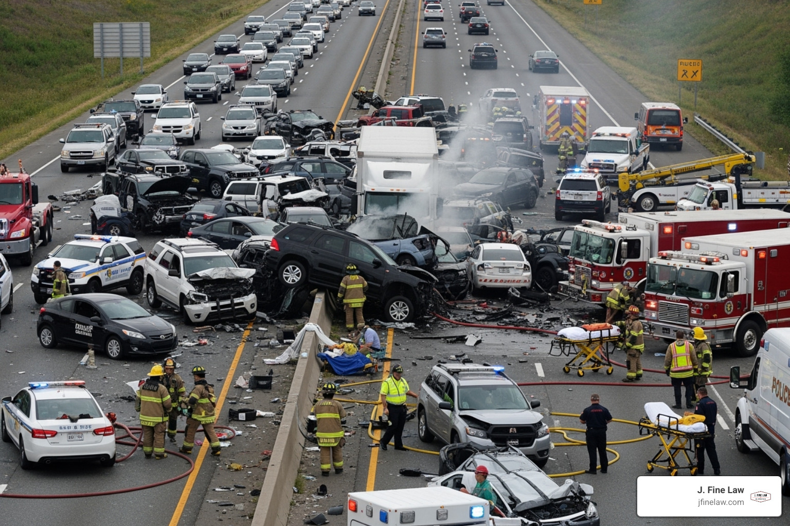 multi-car pile-up - car accident injury lawyer cherry hill nj