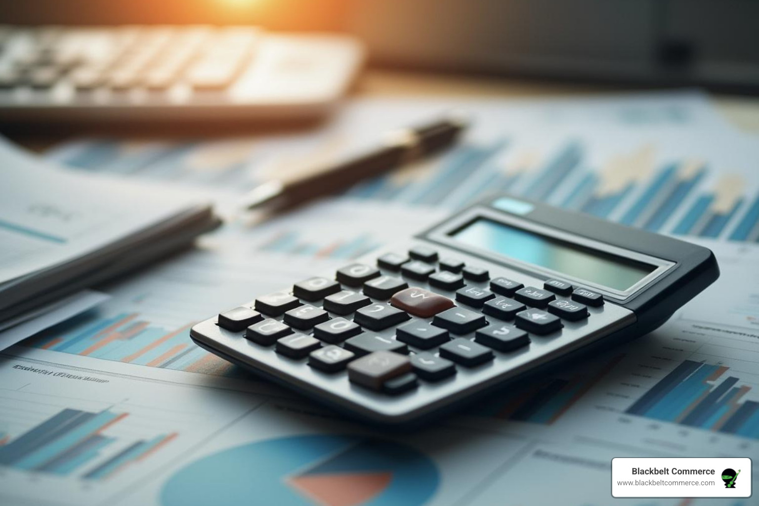 calculator and charts showing cost breakdowns - how much is a shopify expert