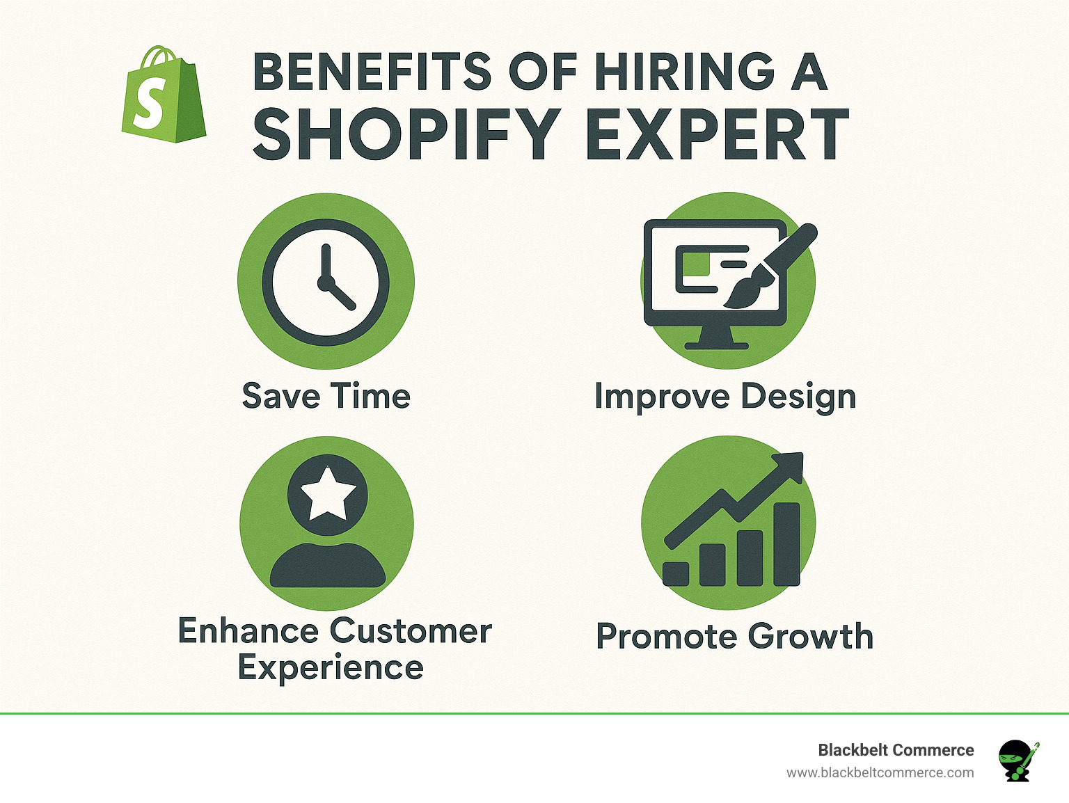 Benefits of Hiring a Shopify Expert - hire a shopify expert infographic