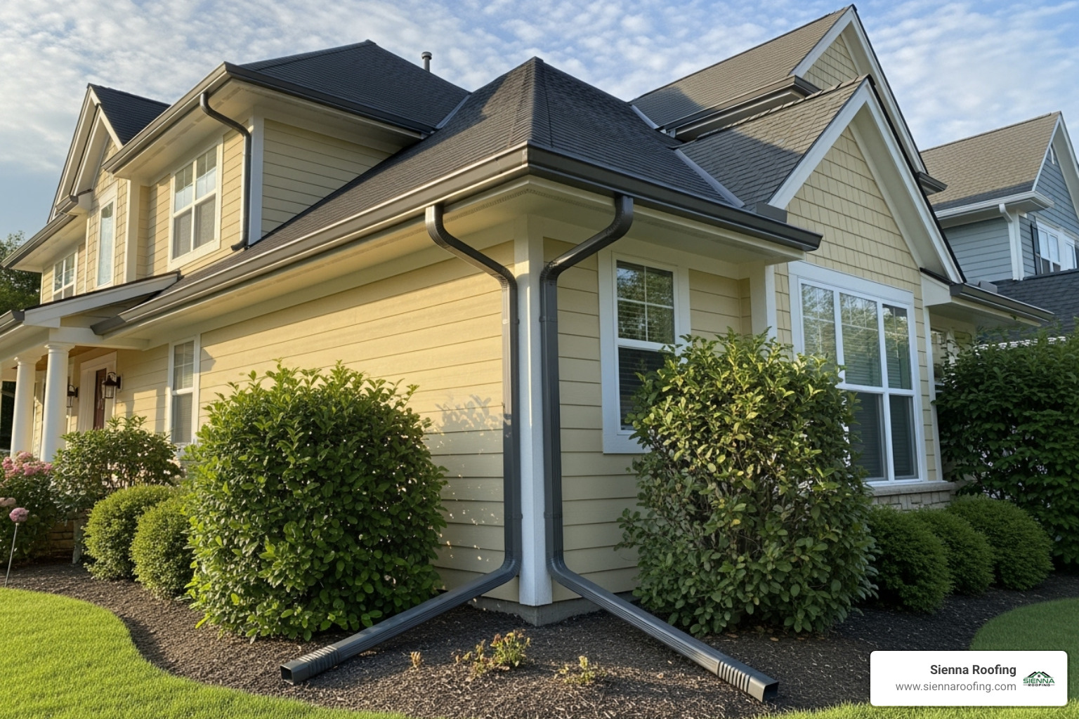 Completed gutter installation project - guttering replacement near me