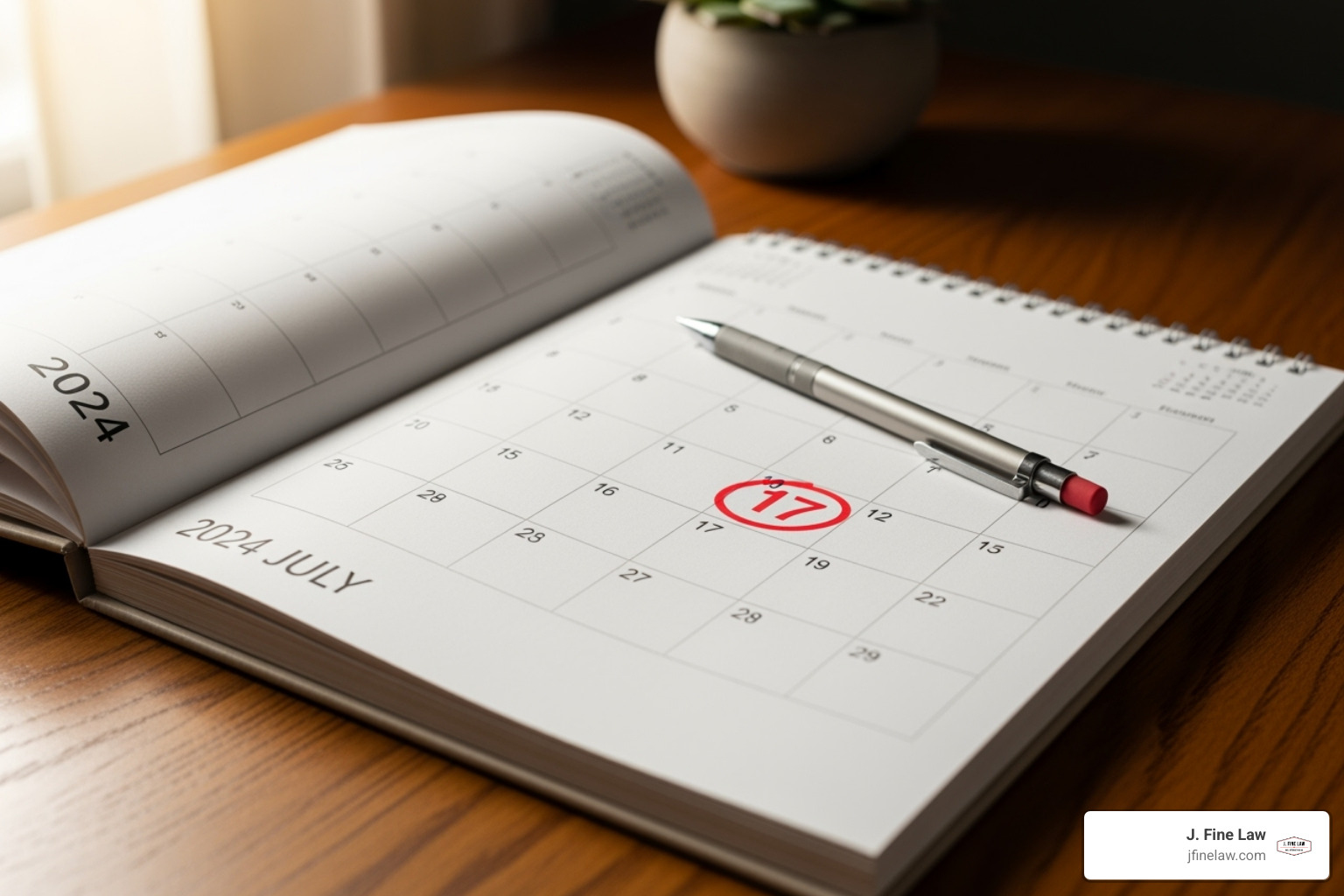calendar with date circled - truck accident wrongful death