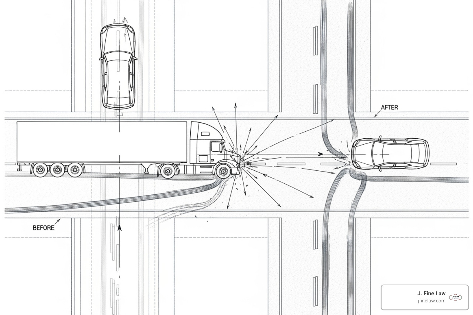 accident reconstruction diagram - truck accident wrongful death