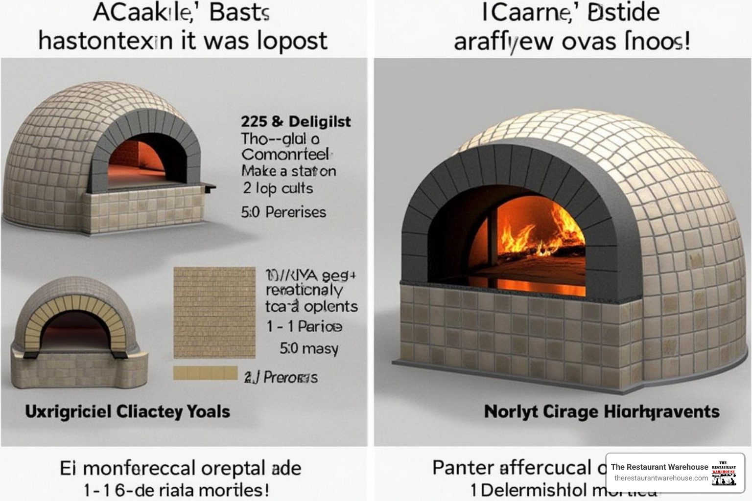 A small portable oven next to a large, tiled built-in oven - how much does a wood fired pizza oven cost