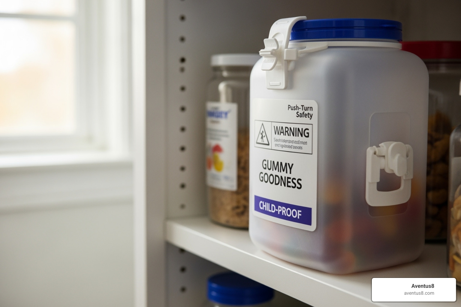 Child-proof storage for gummies - Delta 8 gummies safety