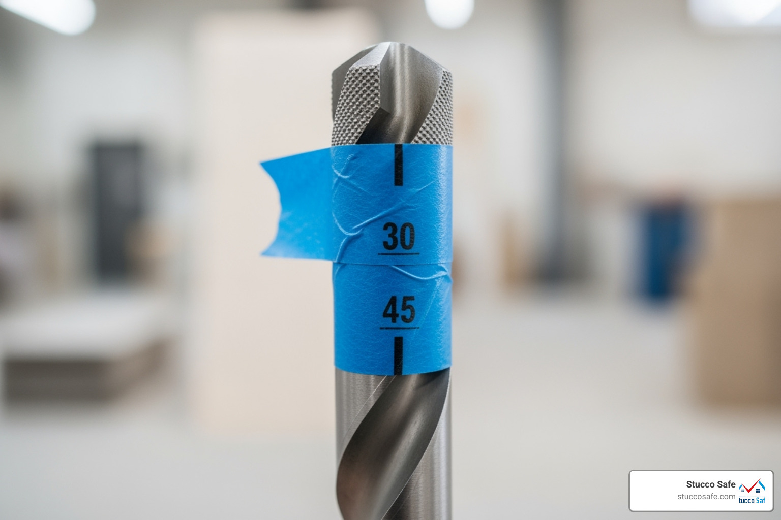 drill bit with tape marking depth - best drill bit for stucco