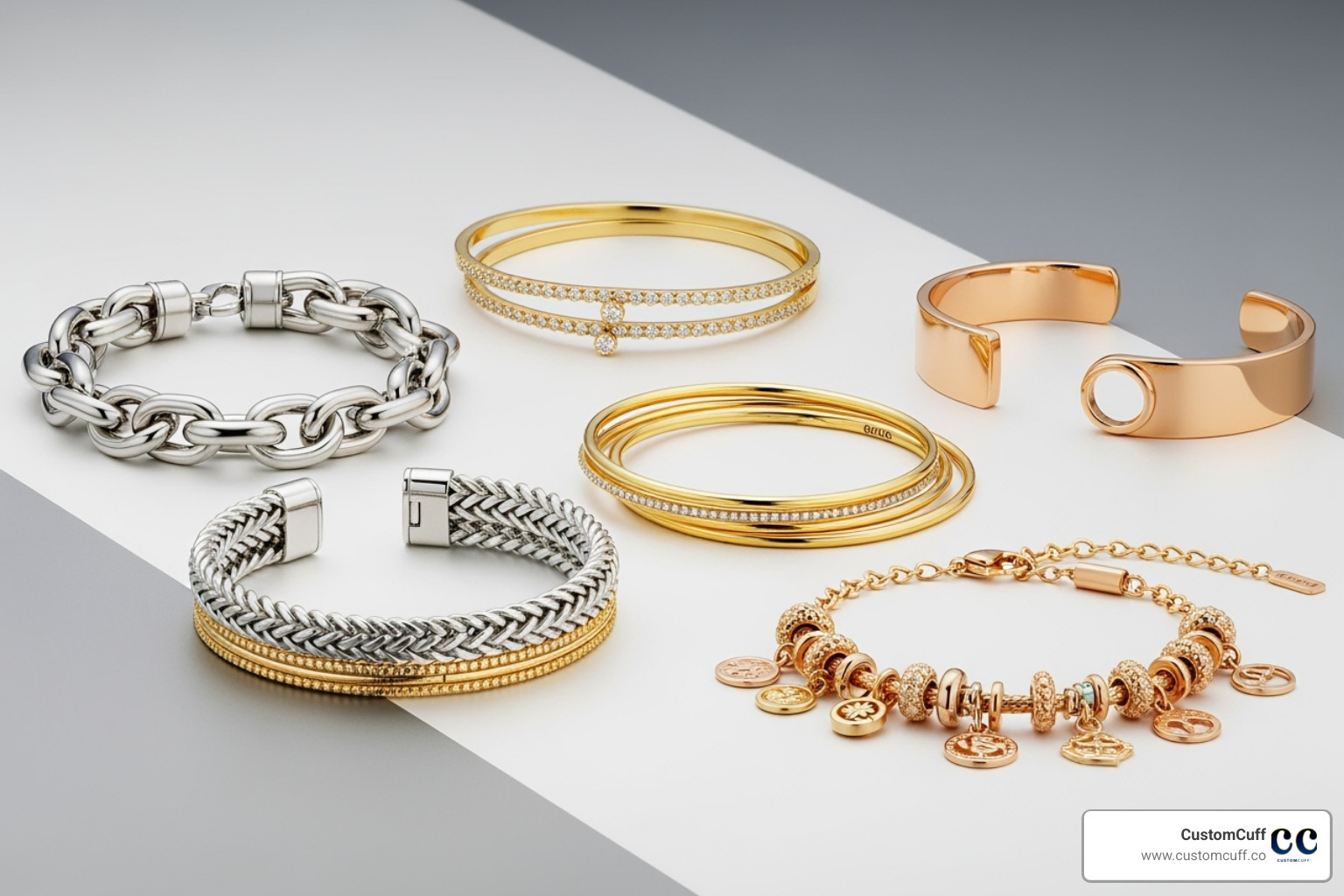 Bracelets in sterling silver, gold, and rose gold - engraved birthstone bracelet