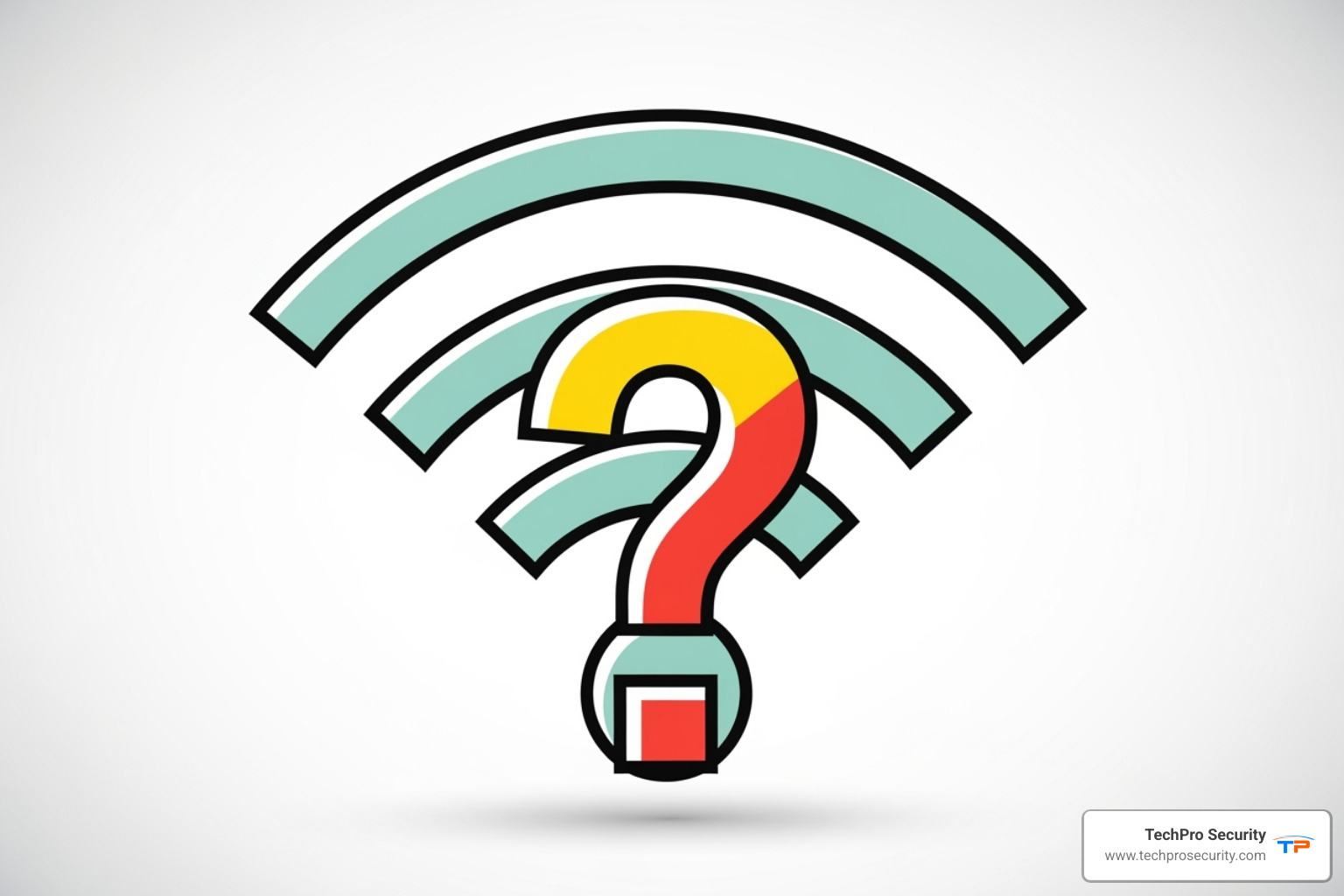 A Wi-Fi signal icon with a question mark over it, symbolizing potential internet connectivity issues. - cloud storage camera