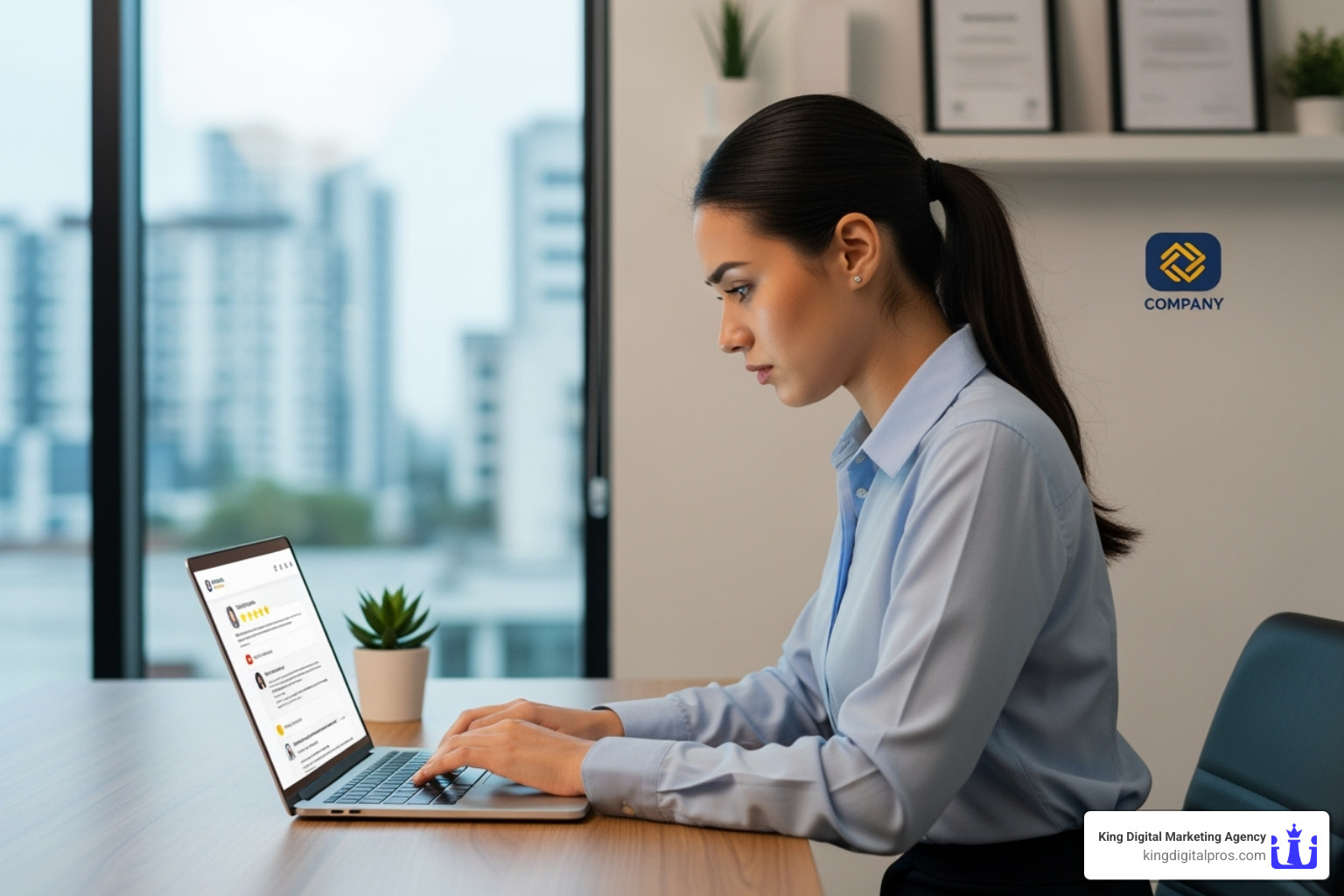 Business owner responding to a Google review - Google Business page management