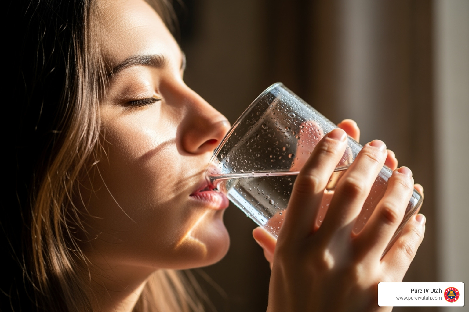 a person drinking a glass of water to rehydrate - what is food intoxication