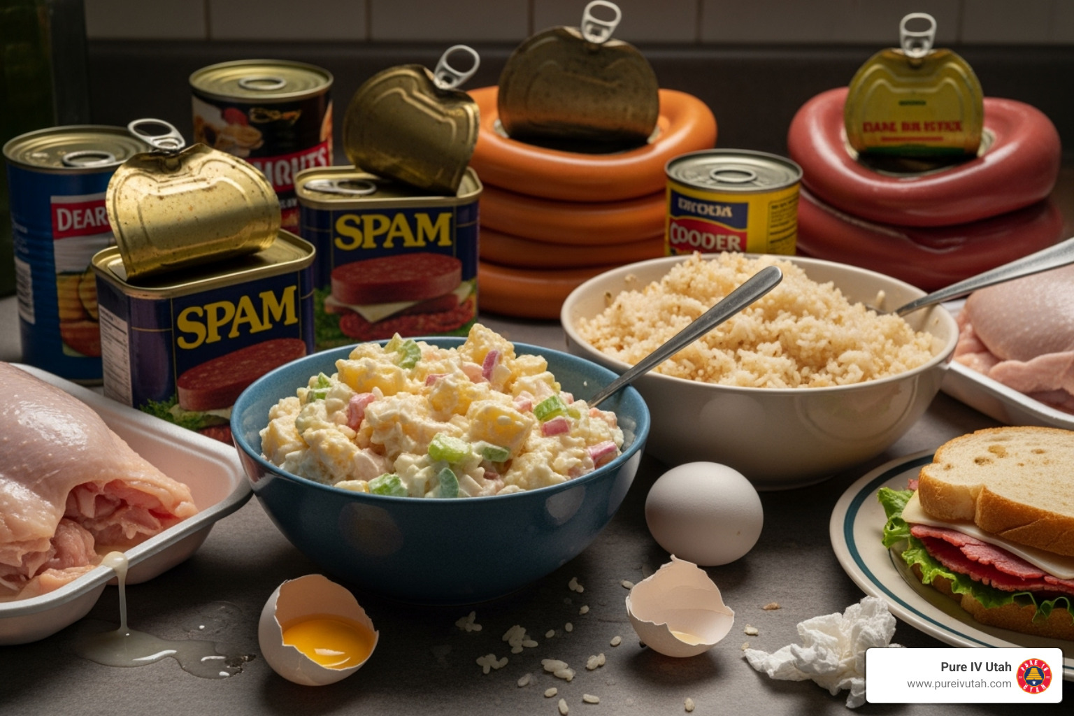 high-risk foods like canned goods, potato salad, and leftover rice - what is food intoxication