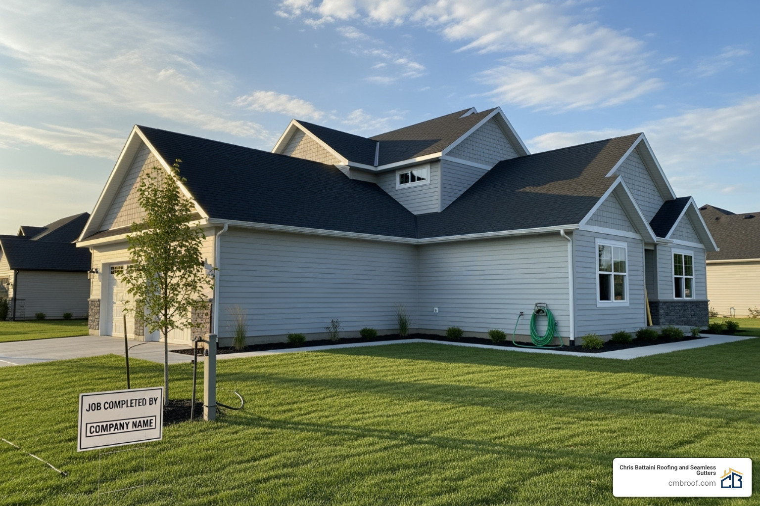 A clean and tidy worksite after project completion, showcasing professionalism and attention to detail. - roofing and siding companies