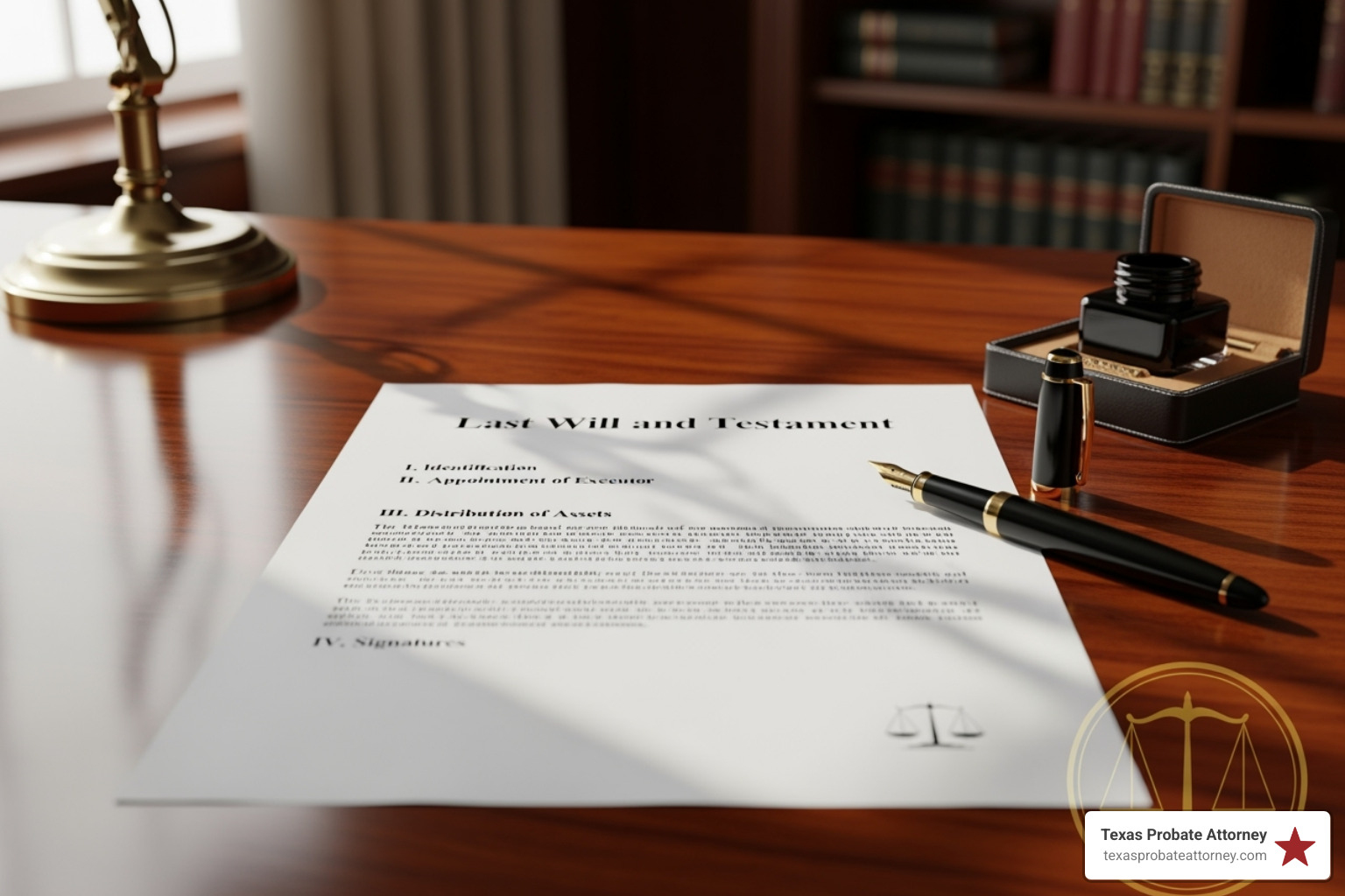 Last Will and Testament document - what is an independent administrator in texas