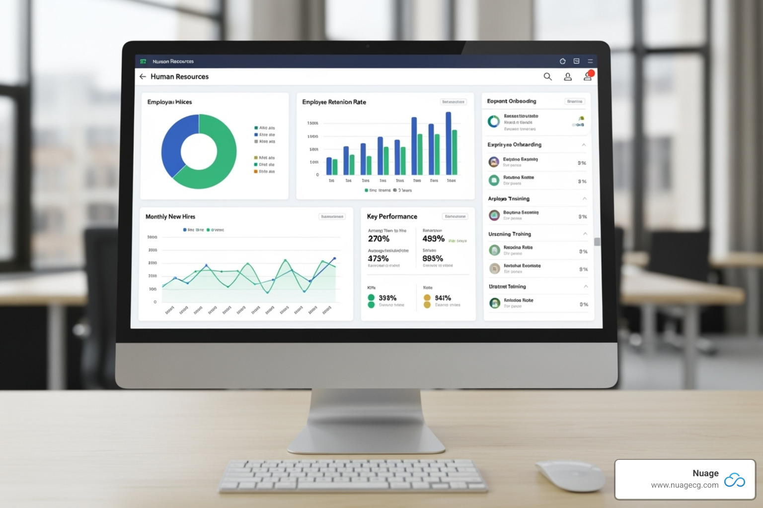 NetSuite SuitePeople dashboard showing employee information and analytics - NetSuite HR modules