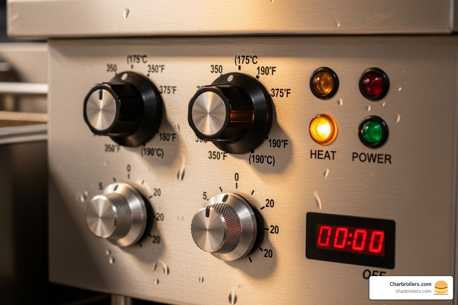 control panel of an Atosa fryer - atosa fryer