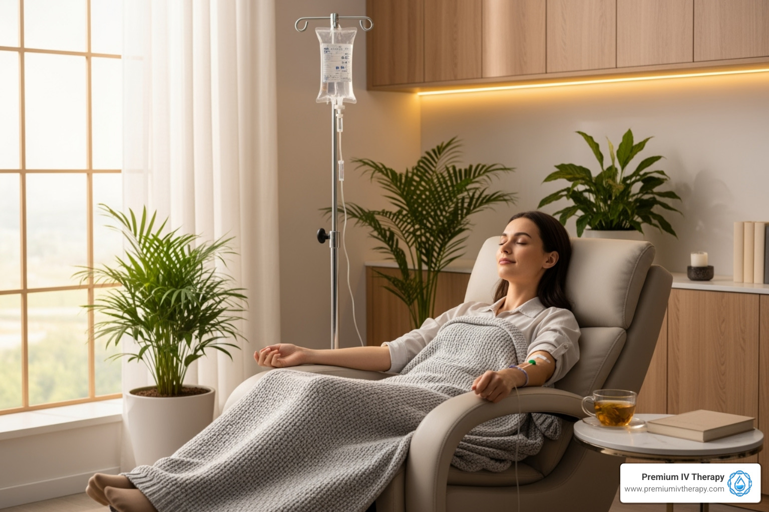 A relaxing IV therapy session - can liquid iv help you lose weight