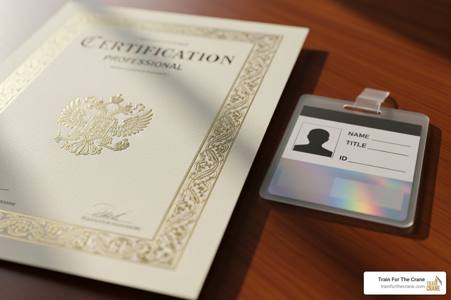 official-looking certification and wallet card - overhead crane training cost official-looking certification and wallet card - overhead crane training cost