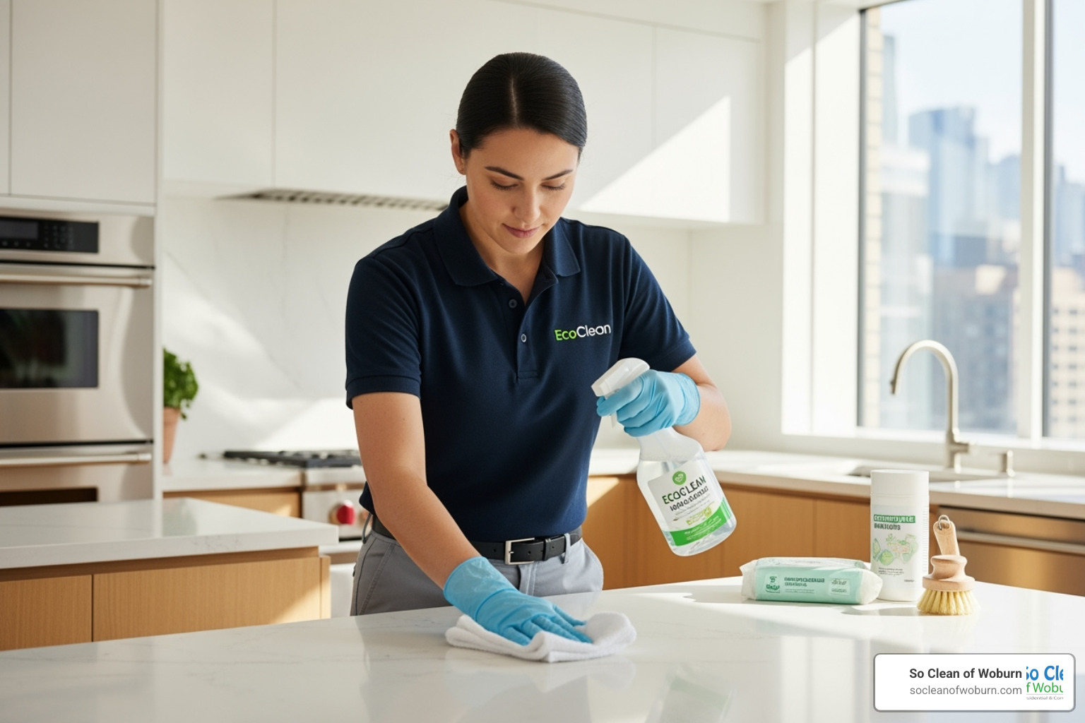 Cleaner using modern eco-friendly cleaning products - Comprehensive cleaning services