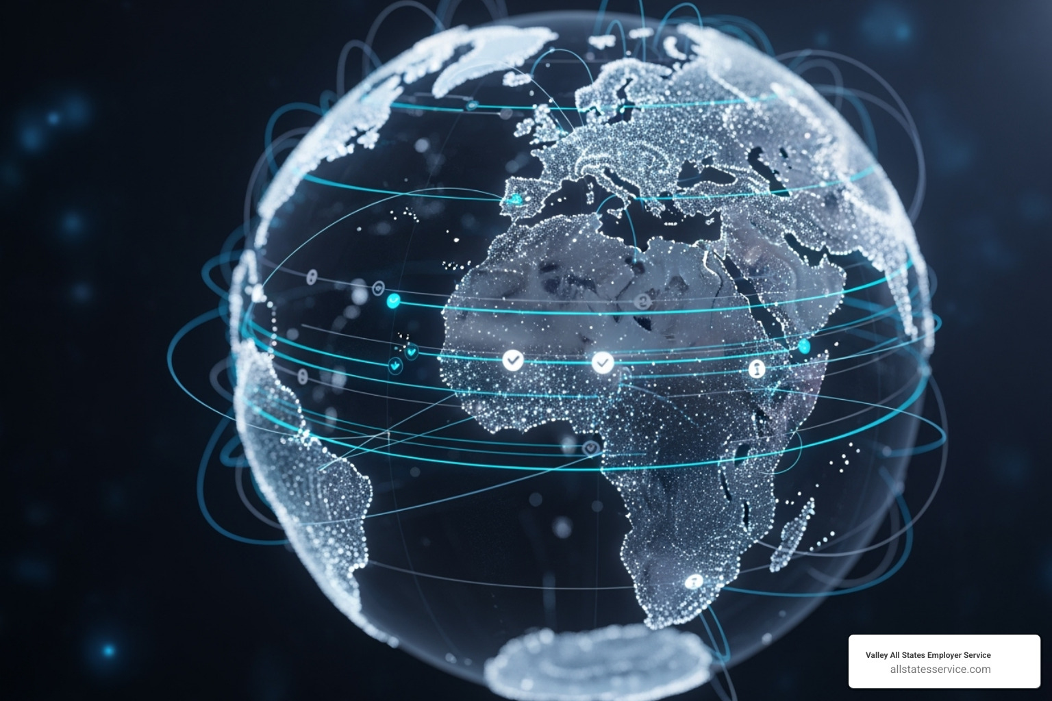 Global compliance illustration for fast workforce screening