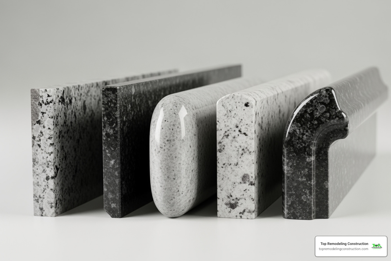 Image showcasing different granite edge profiles - Granite countertops Las Vegas Image showcasing different granite edge profiles - Granite countertops Las Vegas