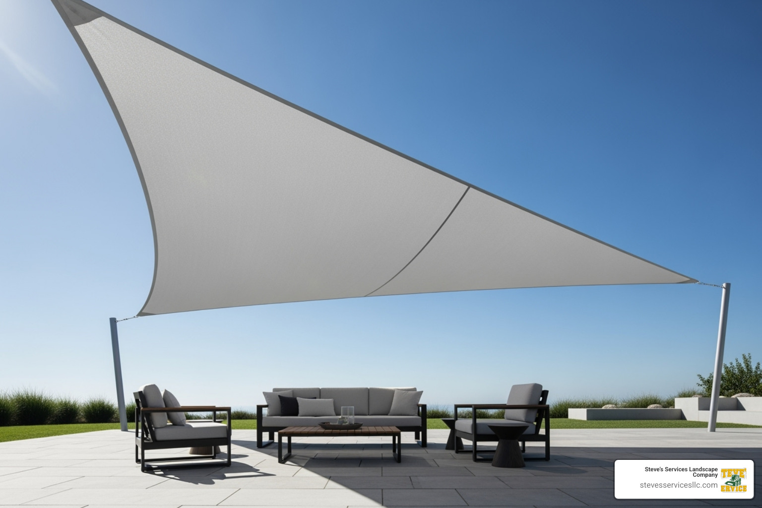 perfectly tensioned shade sail - how to install a sail over a patio
