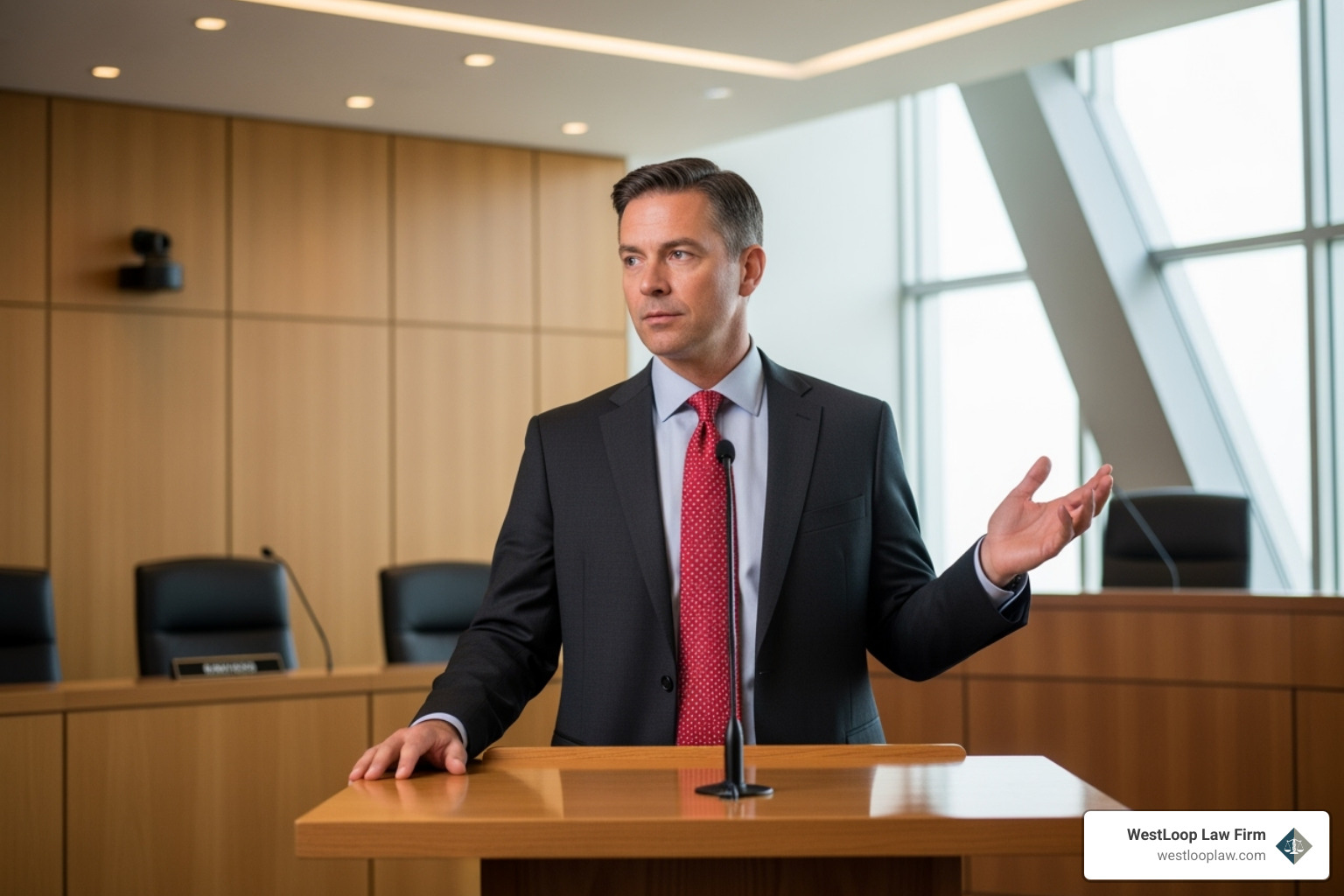 lawyer presenting a case in a courtroom - houston medical malpractice lawyers
