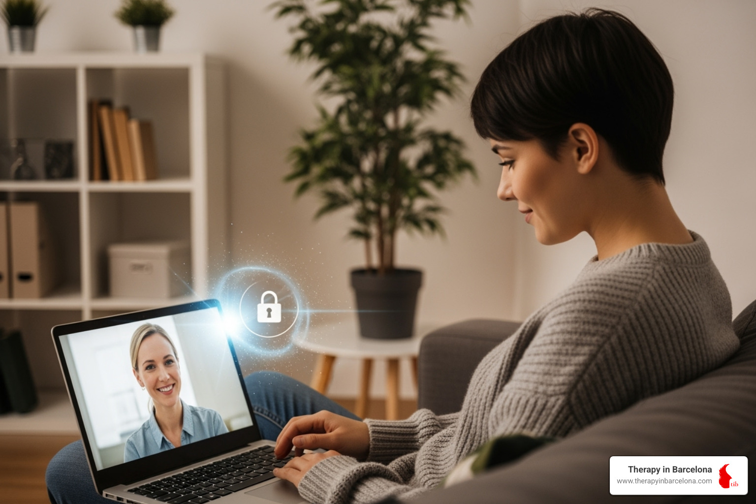 A welcoming and simple intake form on a tablet screen - Secure online therapy
