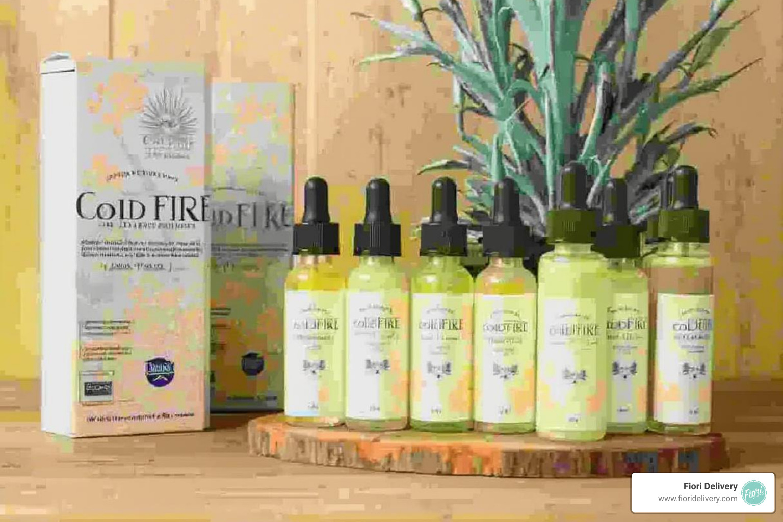 A vibrant display of various Coldfire Extracts vape cartridges, showcasing different strains and collaborations - coldfire extracts review