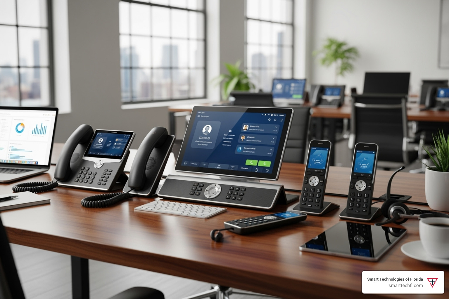 user-friendly admin portal on a laptop screen - business phone system