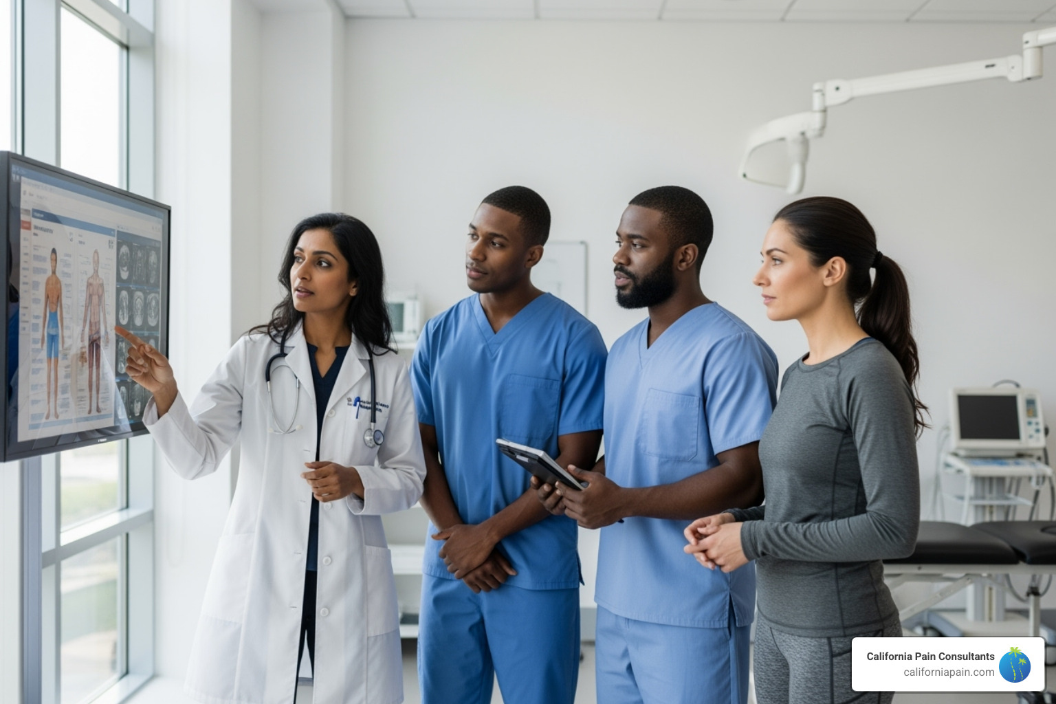 diverse healthcare team collaborating - pain specialist for fibromyalgia