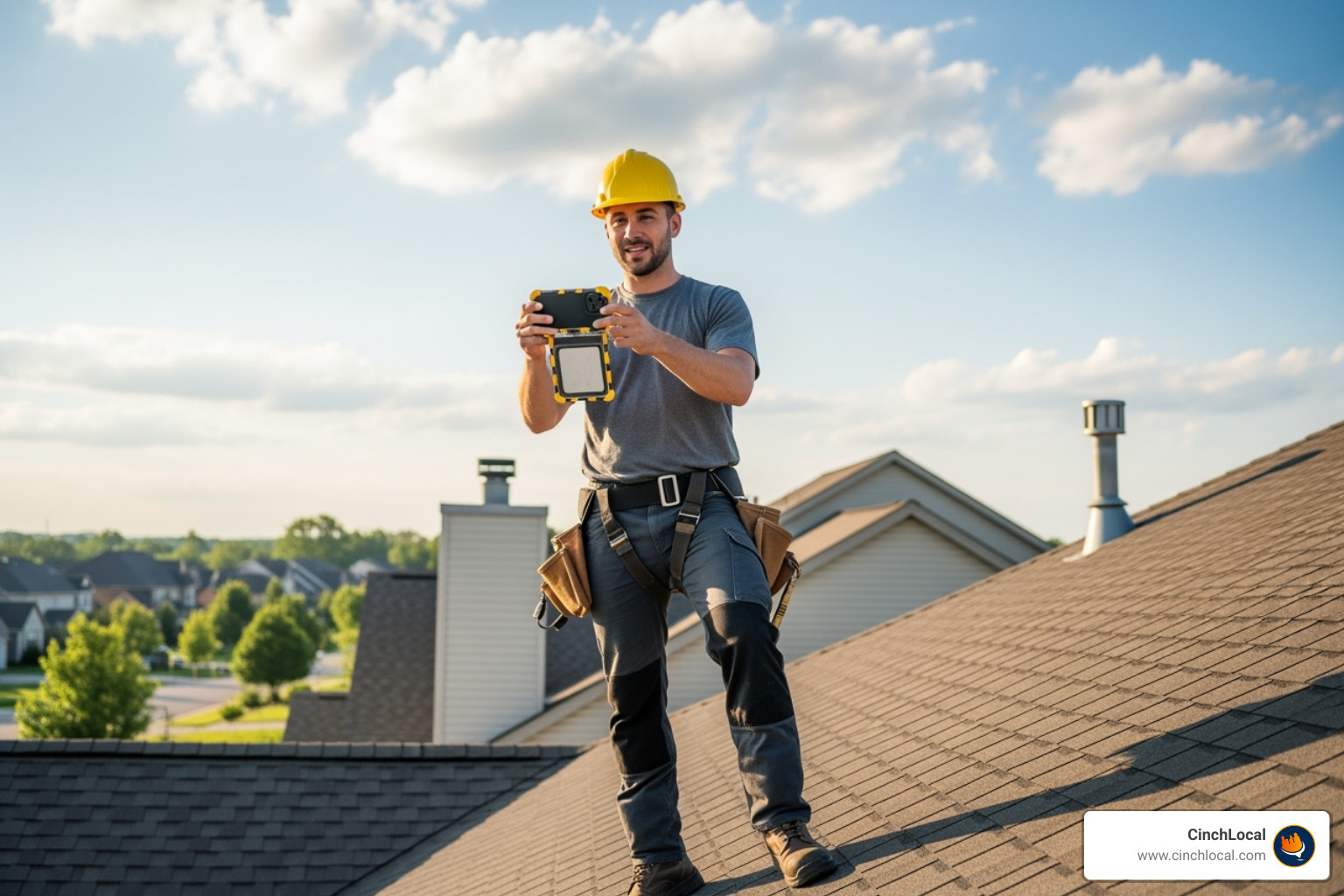 roofer creating a 
