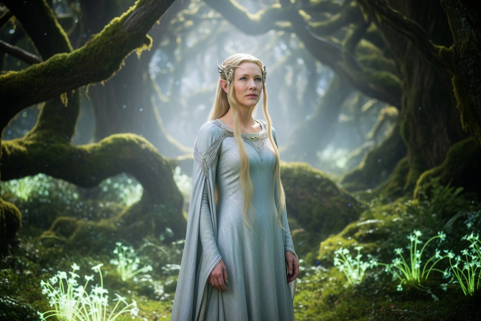 Cate Blanchett as the ethereal elf queen Galadriel in The Lord of the Rings - cate blanchett movies