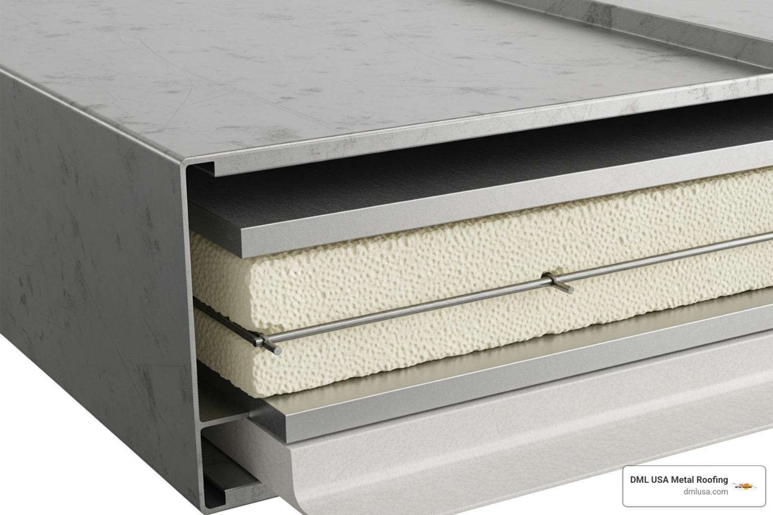 Metal roof panel cross-section - eco friendly metal roofing