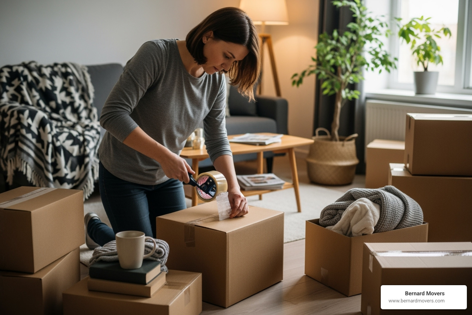 person packing boxes - movers cheap near me