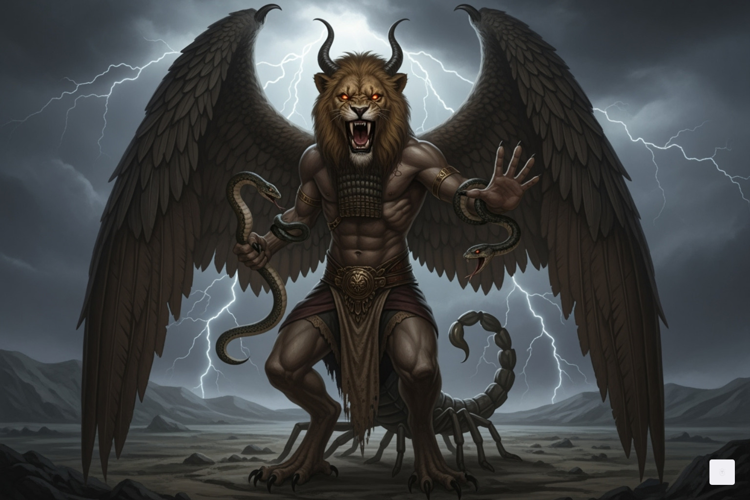 Lamashtu plaque featuring Pazuzu - Pazuzu