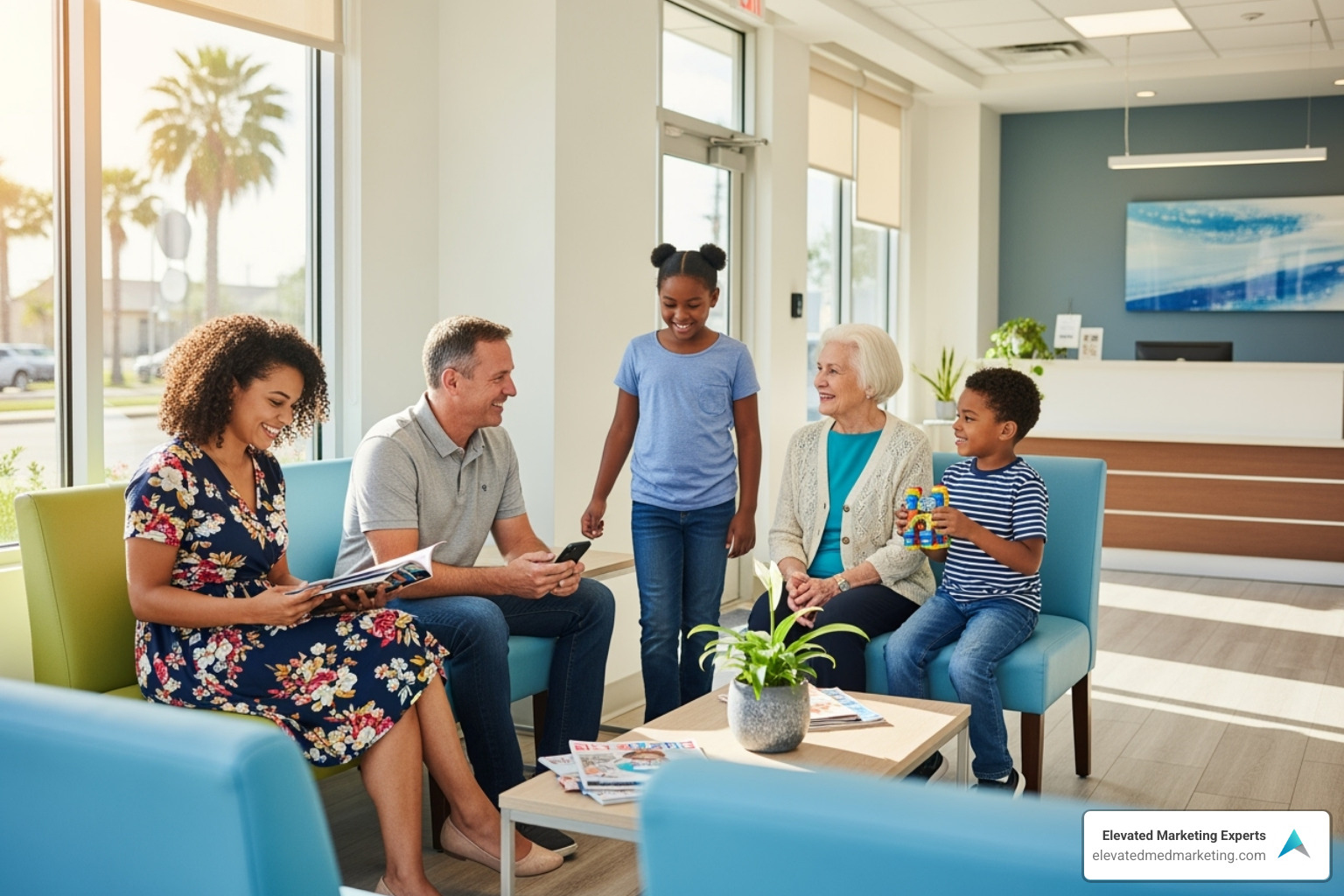 diverse group of smiling patients in a Florida setting - dental marketing florida diverse group of smiling patients in a Florida setting - dental marketing florida