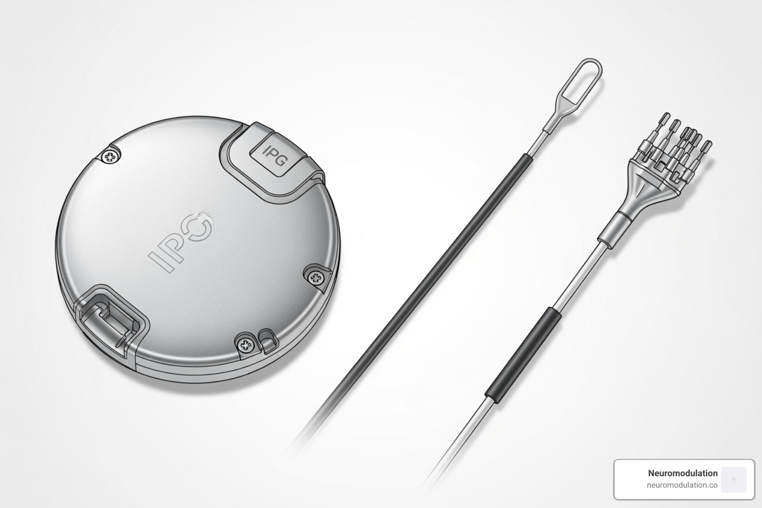 illustrating the three separate components of the HNS device - what is hypoglossal nerve stimulation