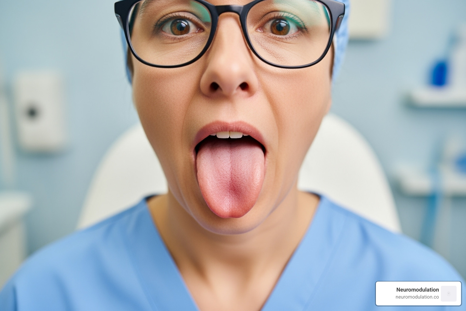 clinical examination of the hypoglossal nerve showing tongue deviation - hypoglossal nerve