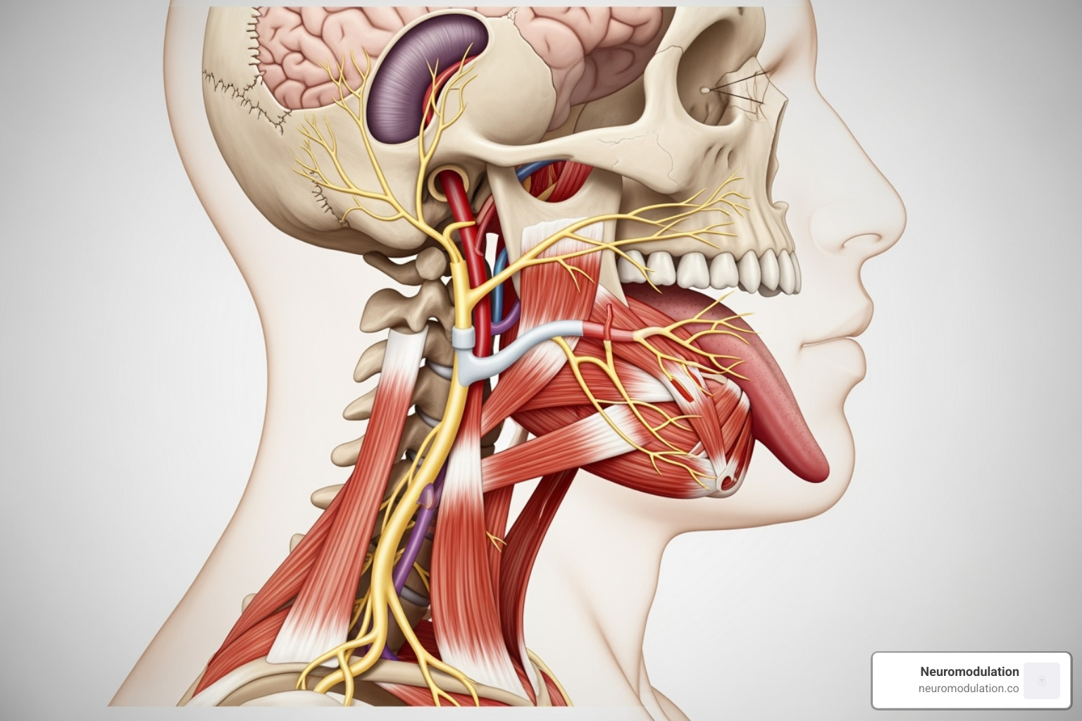hypoglossal nucleus in the brainstem and the nerve exiting the hypoglossal canal - hypoglossal nerve